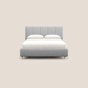 Laura letto imbottito contenitore e sfoderabile in microfibra velluto impermeabile T09
