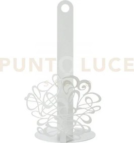 Porta rotolo da cucina scarabocchio bianco marmo