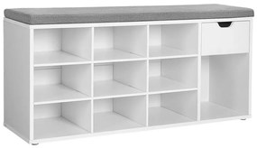 Scarpiera VOREN bianca/grigia