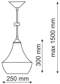 Lampada a sospensione MODERN E27/60W bianco