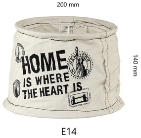 Eglo 49442 - Paralume VINTAGE a sacco home E14 Ø 20 cm