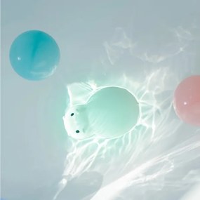 MegaLight - LED RGB Ricaricabile per bambini touch lampada per vasca da bagno SWIMMY HIPPO LED/5V