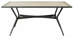 ANXO - tavolo con piano rettangolare e mosaico beige e antracite