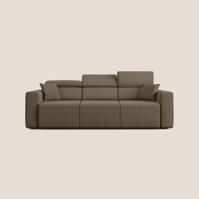 Orwell divano con 3 sedute estraibili in microfibra smacchiabile T11 marrone