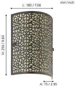 EGLO 89115 - Applique ALMERA 1xE14/60W