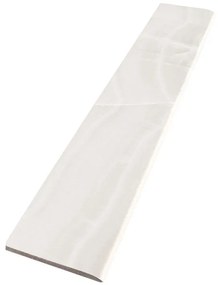 Piastrella battiscopa Agata in gres porcellanato bianco L 60 x H 7.5 cm x Sp 8 mm lucido confezione da 12 ml