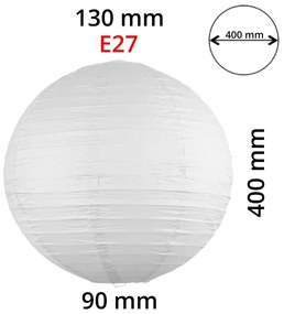 Rabalux 4898 - Paralume RICE bianco E27 pr. 40 cm