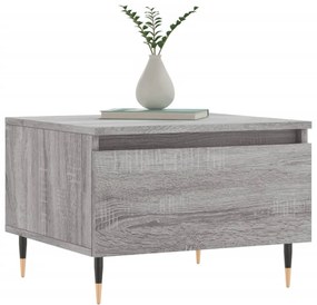 Tavolini salotto 2pz grigio sonoma 50x46x35cm legno multistrato