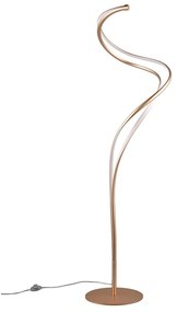 Lampada da terra a LED con paralume in metallo color oro (altezza 160 cm) Nala - Trio Select