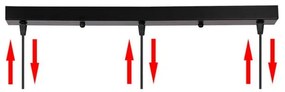 Lampada a sospensione nera con paralume in vetro 14x70 cm Aspa - Candellux Lighting