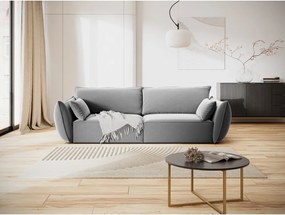 Divano grigio chiaro con rivestimento in velluto 208 cm Vanda – Mazzini Sofas