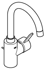 GROHE 32830001 - Miscelatore per lavabo EUROSMART COSMOPOLITAN, misura L, cromato