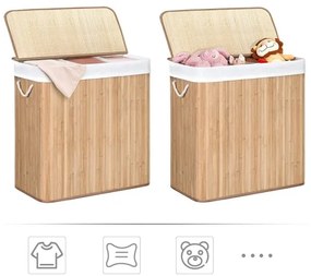 Cesto porta biancheria GUS marrone