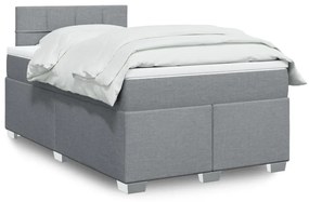 Giroletto A Molle Con Materasso Grigio Chiaro 120x200cm Tessuto /