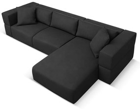 Divano angolare nero, angolo destro Esther - Milo Casa