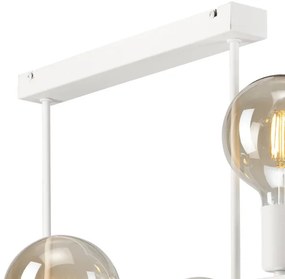 Lampadario a sospensione con supporto rigido ASTRID 6xE27/60W/230V bianco