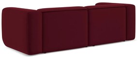Divano burgundy con rivestimento in velluto 228 cm Ekahi – Makamii