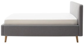 Letto singolo imbottito grigio chiaro rete non inclusa 120x200 cm Mattis – Meise Möbel