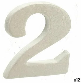 Numeri 2 Bianco polistirene 2 x 15 x 10 cm (12 Unità)