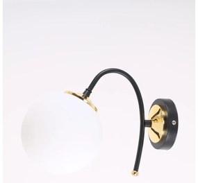 Lampada da parete bianca e nera ø 15 cm Yoyo - Squid Lighting