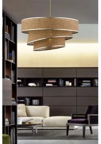 Lampadario a sospensione con cavo COUPER 1xE27/60W/230V marrone/cromo lucido