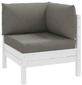 Cuscini Per Pallet 3 Pz Grigio Scuro Mélange İn Tessuto /
