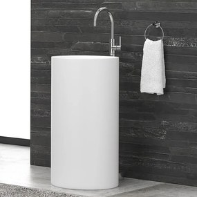 Lavabo a terra freestanding colore opaco bianco MIL-FB - KAMALU