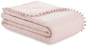 Copriletto rosa chiaro 170x210 cm Meadore – Restilo