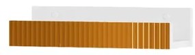 Mensola per bagno Niwa L 40 cm laccato opaco bianco con vetro senape