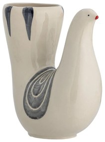 Vaso in gres dipinto a mano color crema (altezza 19 cm) Trudy - Bloomingville