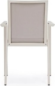 Set 4 Sedie Da Esterno In Alluminio E Textilene Con Braccioli Konnor Rastin Bizzotto