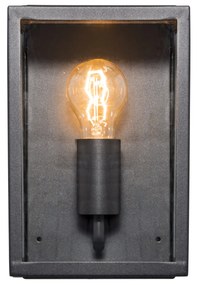 Lampada da parete per esterni industriale nera con vetro 25,5 cm IP44 - Rotterdam