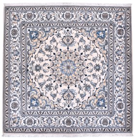 Nain Tappeto 200x200 Beige (Iran) Annodato A Mano