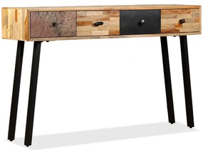 Tavolo Consolle in Legno Massello di Teak 120x30x76 cm