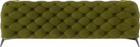 Divano verde con rivestimento in velluto 225 cm Chelsea – Ropez