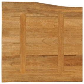 Piano per tavolo 80x80x2,5cm bordi vivi in legno massello mango