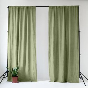 Tenda verde chiaro in lino 140x170 cm Sage – Linen Tales