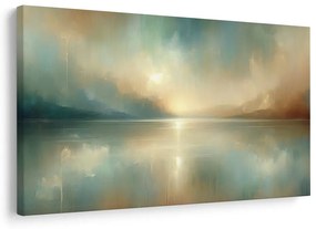 Quadro su tela – Lago tranquillo al tramonto