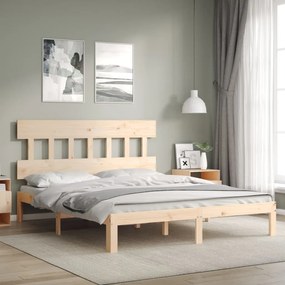 Giroletto Senza Materasso 160x200 Cm İn Legno Massello Di Pino /