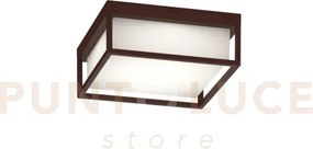 Osaka applique plafoniera quadra 25cm 4 luci attacco gx53 corten ip54