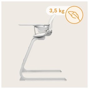 Lionelo - Sedia da pranzo per bambini 2in1 DALIA bianco/grigio