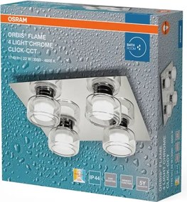 Osram - Plafoniera LED per bagno ORBIS FLAME 4xLED/5,5W/230V IP44 cromo