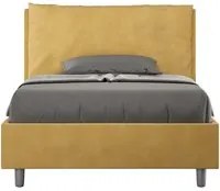 Letto una piazza e mezza rivestito in Microfibra con cuscini xl - ANTEA LARGE Tipologia Letto: Senza Rete, Dimensione Rete: 110x190, Colore: Giallo