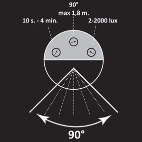 Lampada da esterno con sensore NEW YORK 1xE27/12W/230V IP44 44 cm antracite