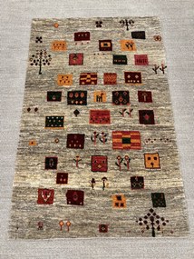 Gabbeh Tappeto persiano 100 x 150 Beige (Iran) Annodato A Mano