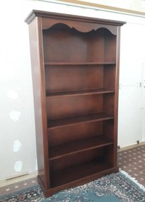 Libreria arte povera in legno noce lucido 120 x 40 x 210 cm