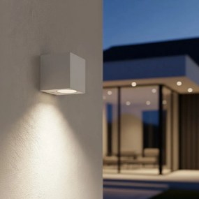 Applique Quadrata Monodirezionale IP65 - GU10 Bianco Base GU10
