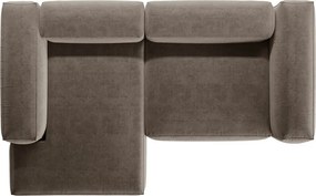 Divano angolare marrone (con penisola a sinistra/con chaise lounge) Bergamo – Cosmopolitan Design