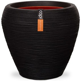 Vaso A Cono Nature Rib 42x38 Cm Nero Kblr362 /