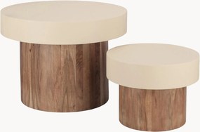 Set di 2 tavolini da salotto in legno di acacia Anaya